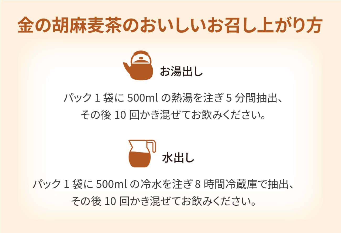 金の胡麻麦茶のおいしい召し上がり方