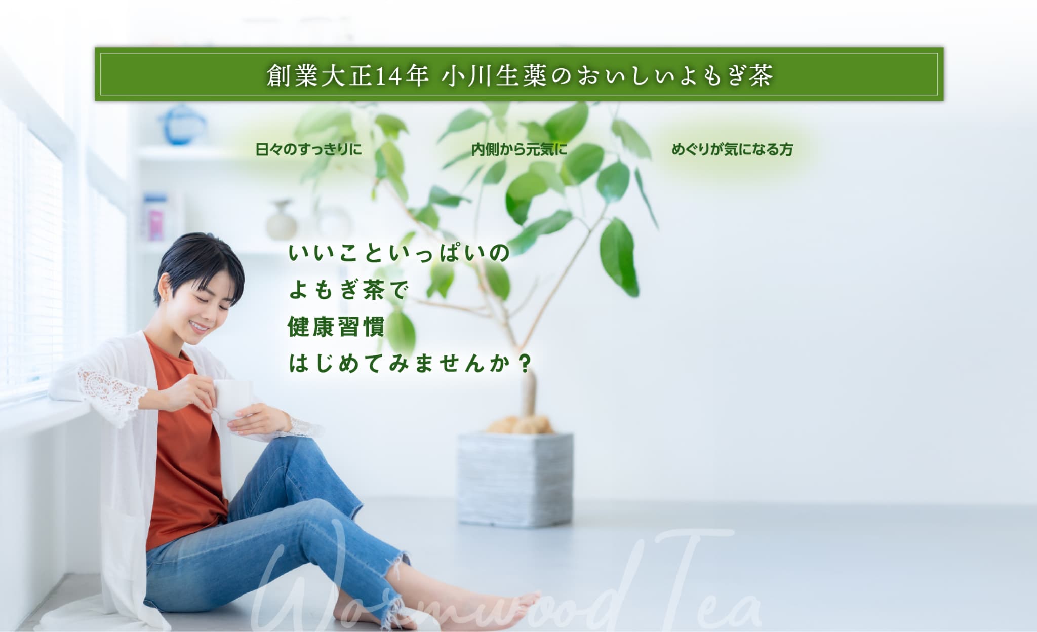 創業大正14年小川生薬のおいしいよもぎ茶
